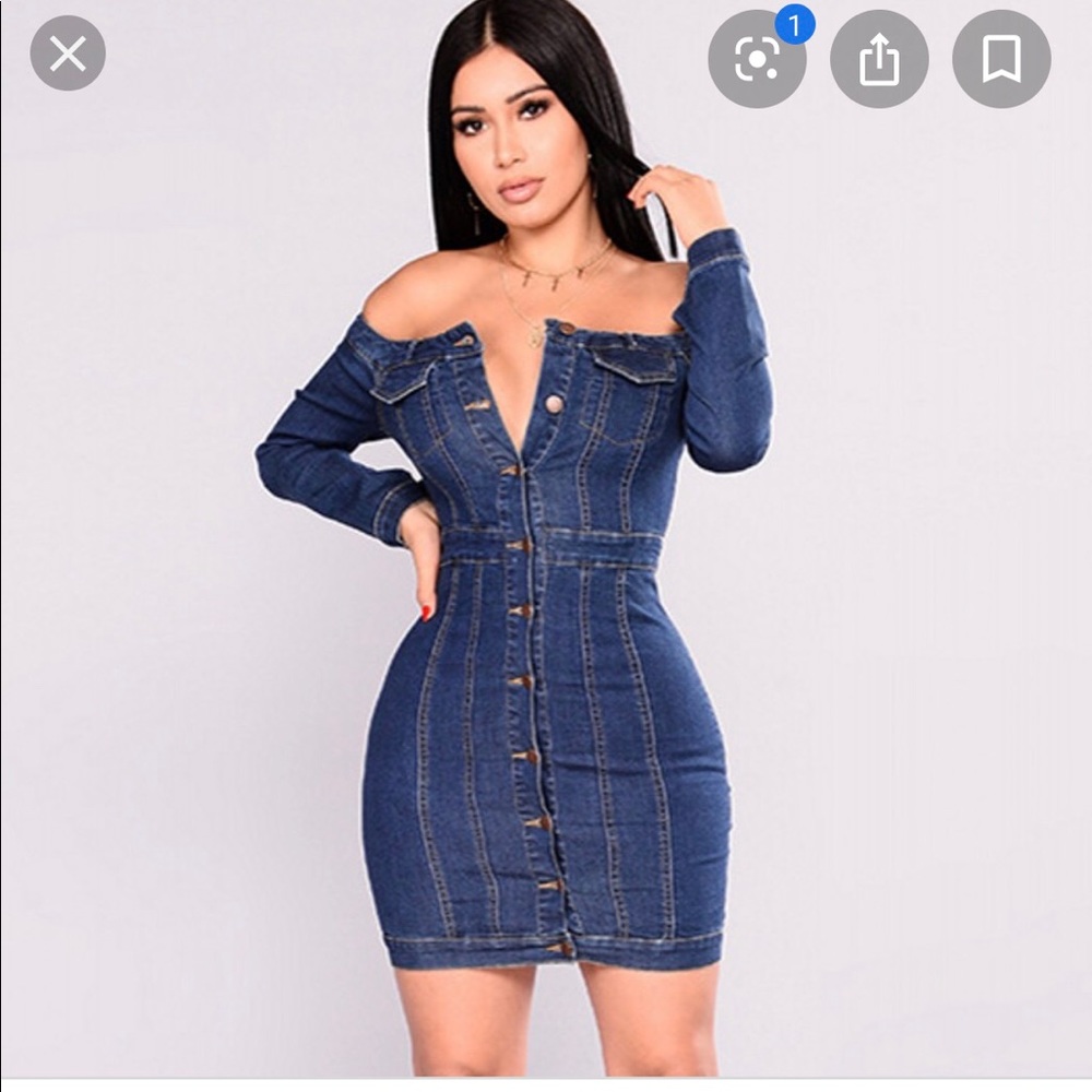 Jean dress fashion nova